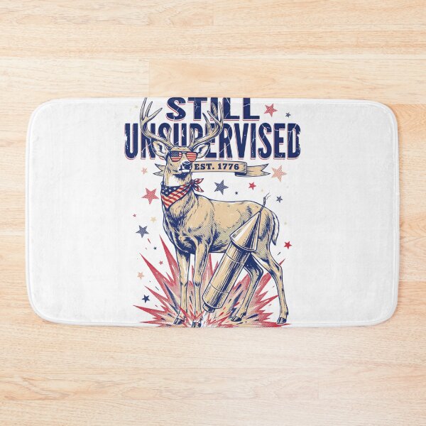 Item preview,  Still Unsupervised Patriotic Deer Rocket Est 1776 Tee designed and sold by DarylWelsh2024.