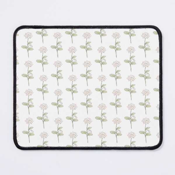 Item preview, Delicate pink lotus with green leaves designed and sold by Side Quest Co..