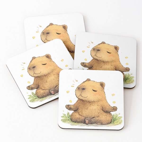 Item preview, Meditating Capybara in a Sunny Meadow designed and sold by Northline Creative.