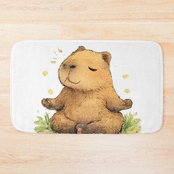 Item preview, Meditating Capybara in a Sunny Meadow designed and sold by Northline Creative.