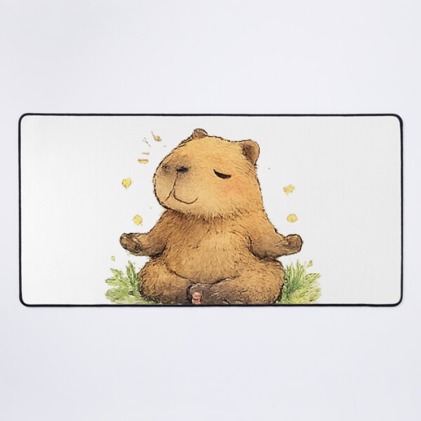 Item preview, Meditating Capybara in a Sunny Meadow designed and sold by Northline Creative.