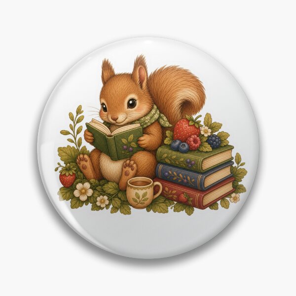 Item preview, Squirrel With A Berry Book Stack designed and sold by The-Art-of-D.