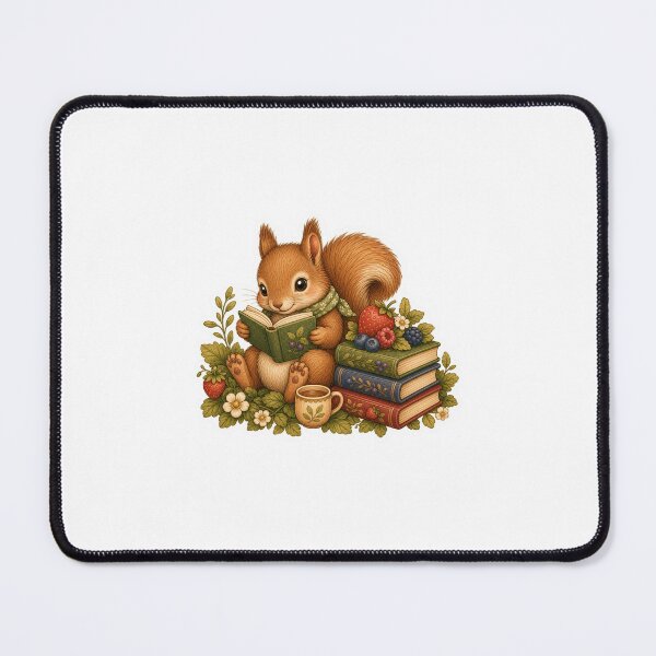 Item preview, Squirrel With A Berry Book Stack designed and sold by The-Art-of-D.
