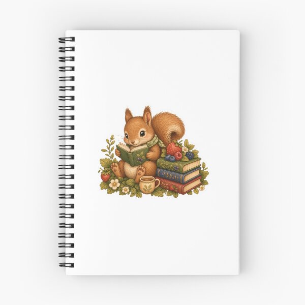 Item preview, Squirrel With A Berry Book Stack designed and sold by The-Art-of-D.