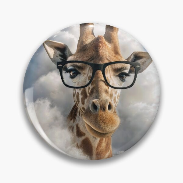 Item preview, Giraffe with Eyeglasses in Clouds designed and sold by Maria Dryfhout.