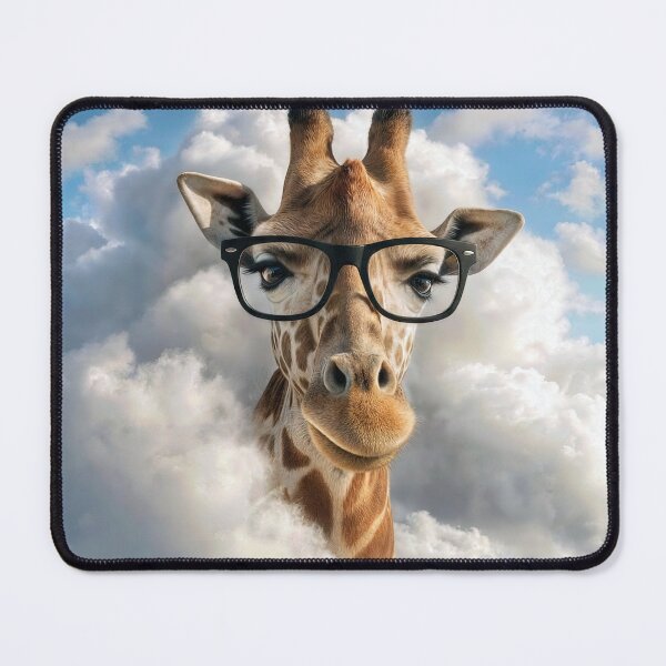 Item preview, Giraffe with Eyeglasses in Clouds designed and sold by Maria Dryfhout.