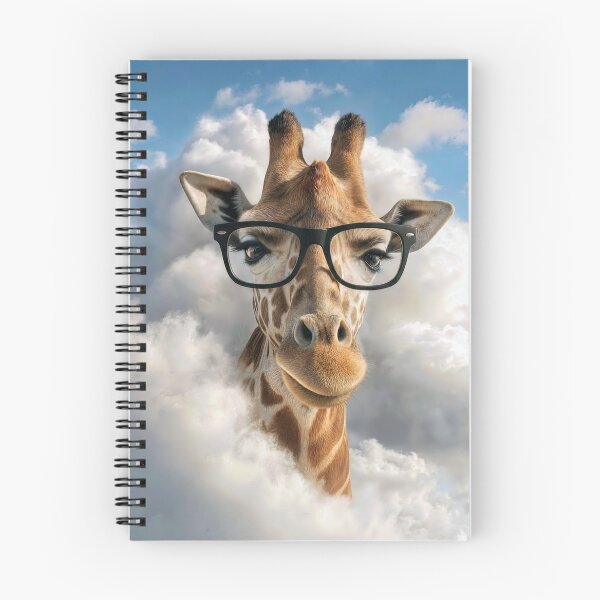 Item preview, Giraffe with Eyeglasses in Clouds designed and sold by Maria Dryfhout.