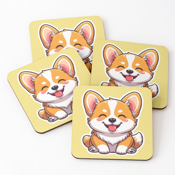 Item preview, Cute Happy Corgi Puppy Kawaii Sticker designed and sold by Monyegy.