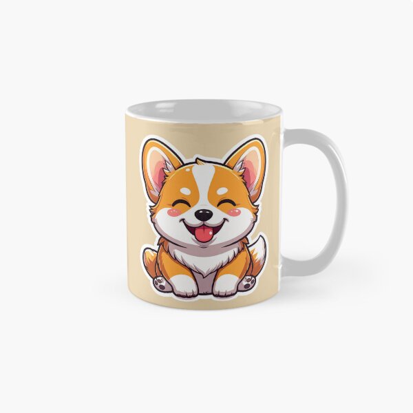 Item preview, Cute Happy Corgi Puppy Kawaii Sticker designed and sold by Monyegy.