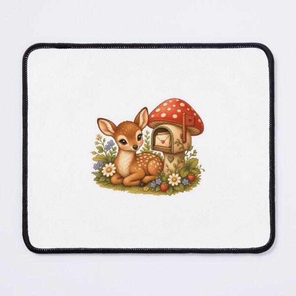 Item preview, Fawn Beside A Mushroom Mailbox designed and sold by The-Art-of-D.