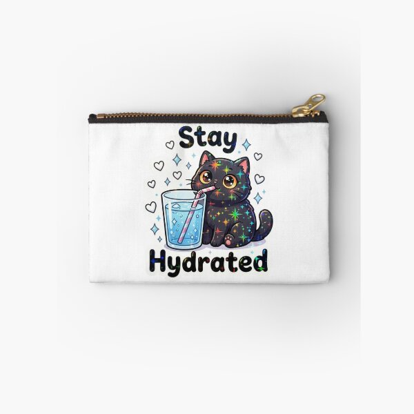 Item preview, Stay Hydrated Cute Black Cat designed and sold by raedattia.