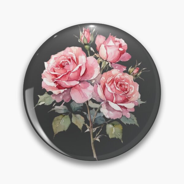 Item preview, Pink Rose Bouquet Watercolor Floral Illustration designed and sold by SweetLilith.