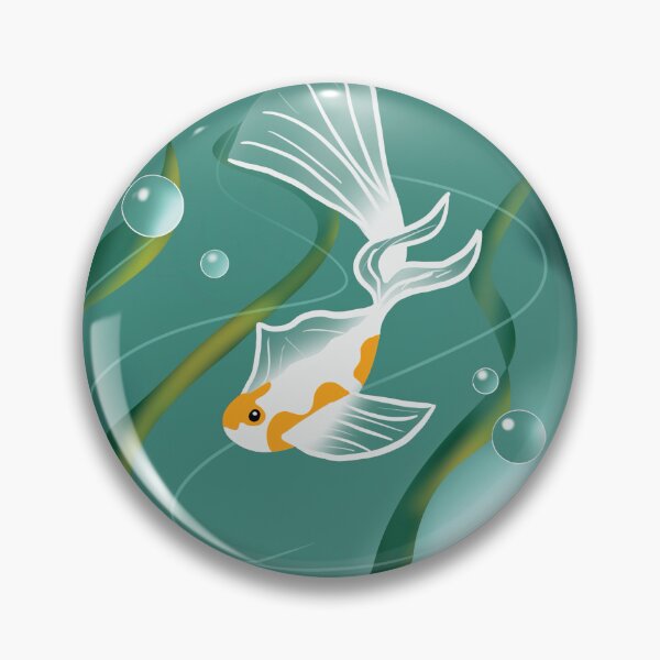 Item preview, White and orange fish  designed and sold by Line2lifeart.