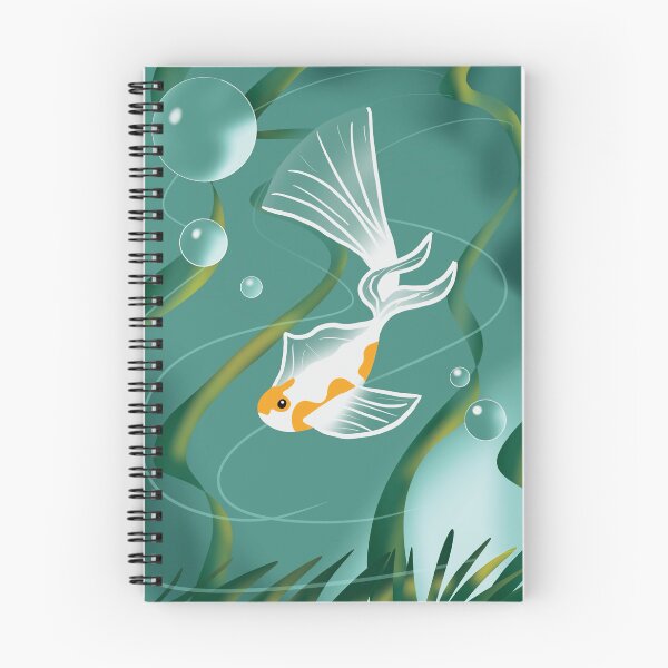 Item preview, White and orange fish  designed and sold by Line2lifeart.