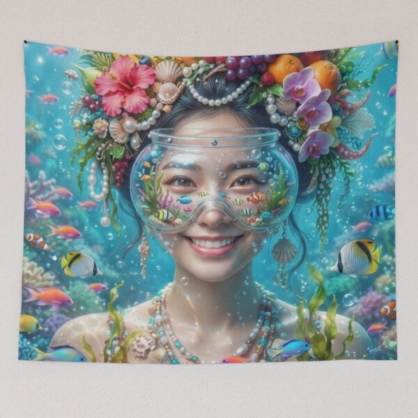 Item preview, Beautiful girl underwater designed and sold by PP&RAINBOW SHOP.