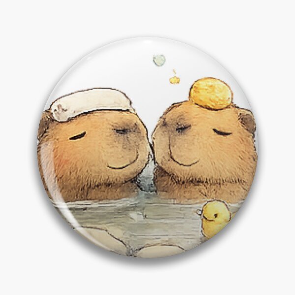 Item preview, Relaxing Bath Time for Two Capybaras designed and sold by Northline Creative.