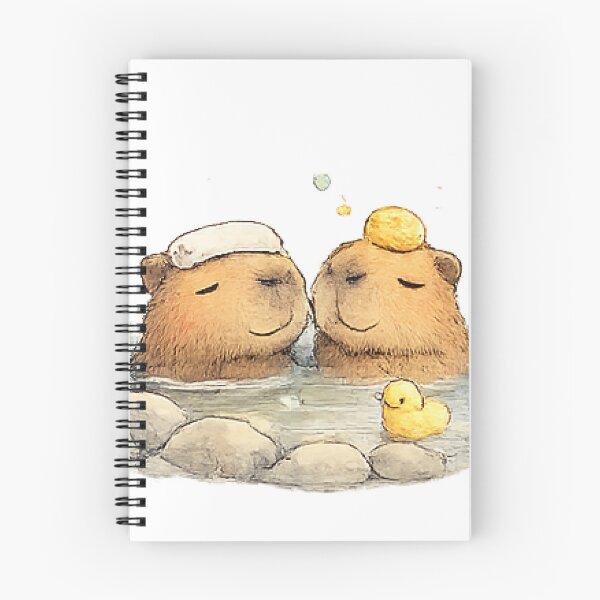 Item preview, Relaxing Bath Time for Two Capybaras designed and sold by Northline Creative.