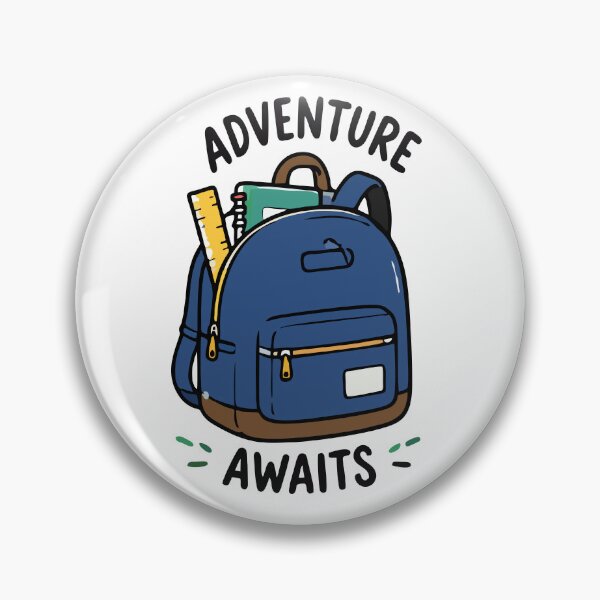 Item preview, Adventure Awaits Backpack Sticker | School Adventure Design designed and sold by Mikoff04-arts.