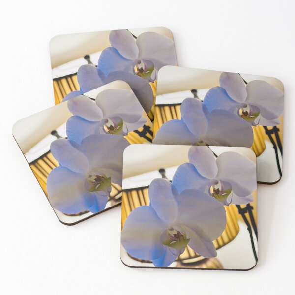Item preview, Quiet Bloom - Delicate Blue and White Orchid - Gentle Petals Macro designed and sold by QuietBloomDHS.