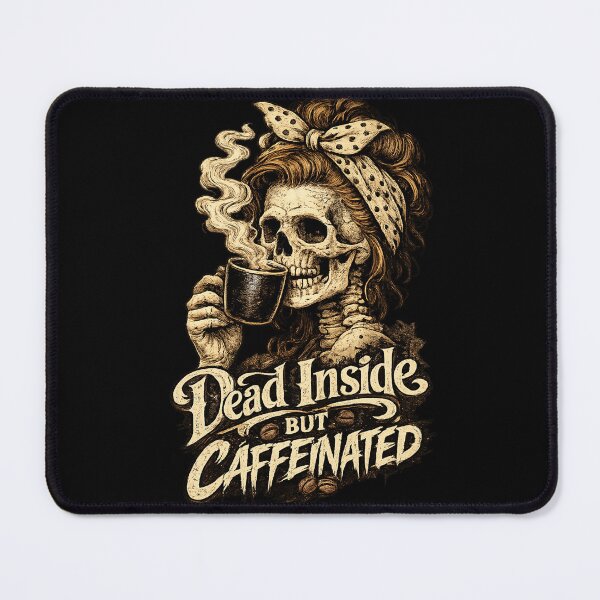 Item preview, Dead Inside But Caffeinated Skeleton Coffee Vintage Halloween Shirt designed and sold by HectorStore11.