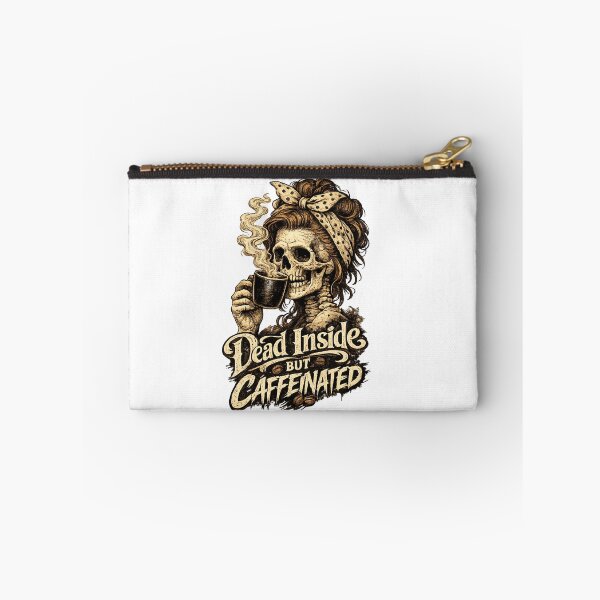 Item preview, Dead Inside But Caffeinated Skeleton Coffee Vintage Halloween Shirt designed and sold by HectorStore11.