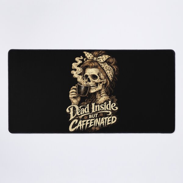 Item preview, Dead Inside But Caffeinated Skeleton Coffee Vintage Halloween Shirt designed and sold by HectorStore11.