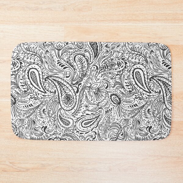 Item preview, Black and white paisley pattern designed and sold by bokasin.