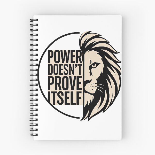 Item preview, Power Doesn't Prove Itself Lion Emblem Art designed and sold by Presshue.