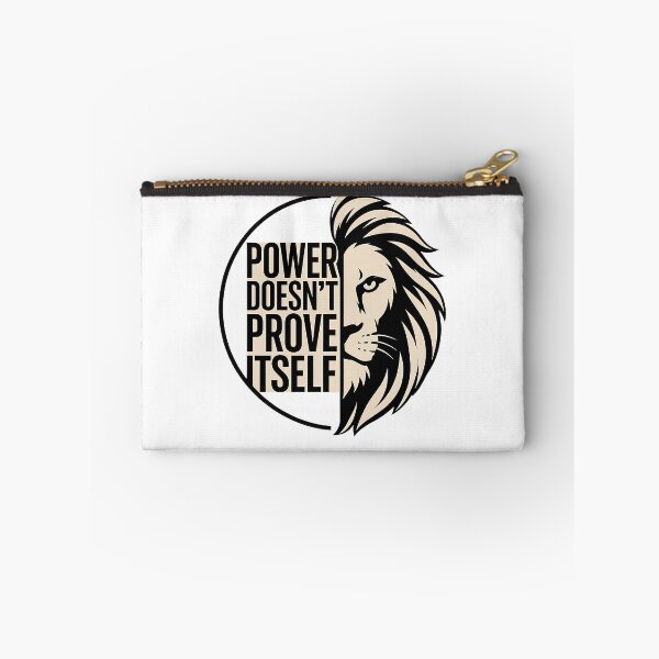Item preview, Power Doesn't Prove Itself Lion Emblem Art designed and sold by Presshue.
