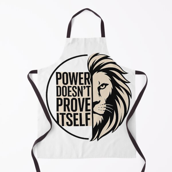 Item preview, Power Doesn't Prove Itself Lion Emblem Art designed and sold by Presshue.