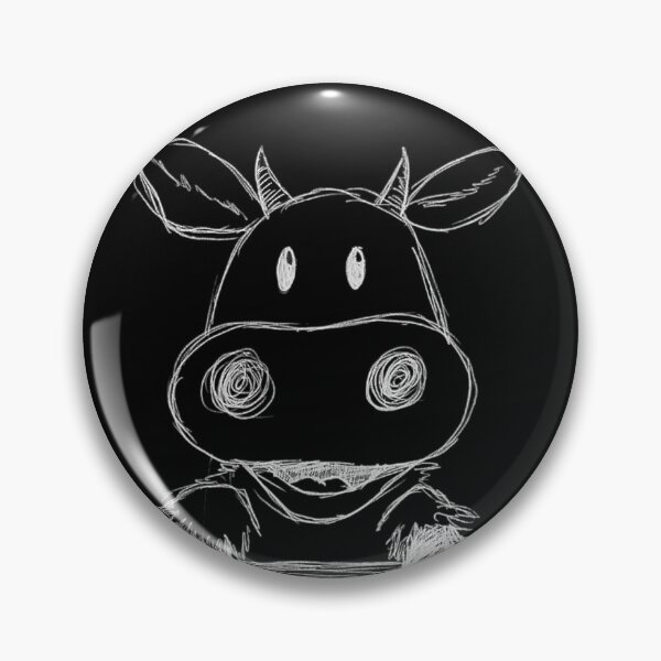 Item preview, Cute Happy Cow Hand Drawn Ballpoint Pen White Version designed and sold by BOKEbyTC.