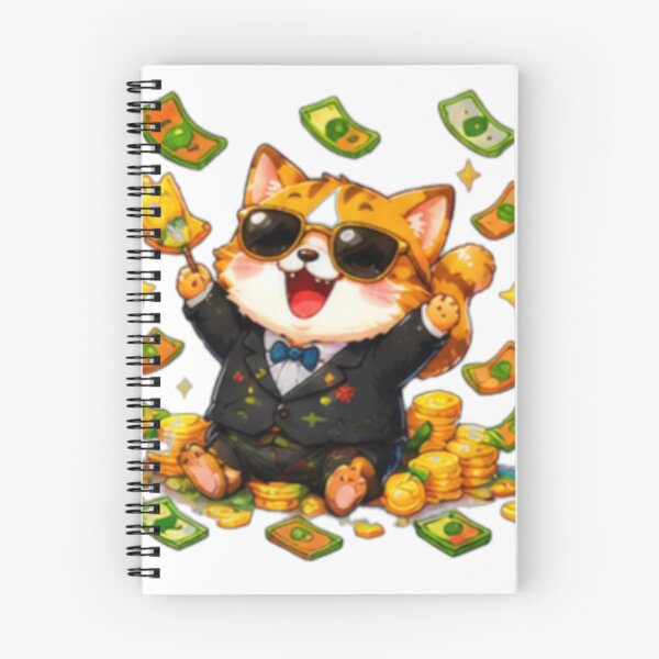 Item preview, Rich Kawaii Cat With Money designed and sold by DailyDoodlesBySumbul.