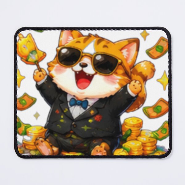 Item preview, Rich Kawaii Cat With Money designed and sold by DailyDoodlesBySumbul.
