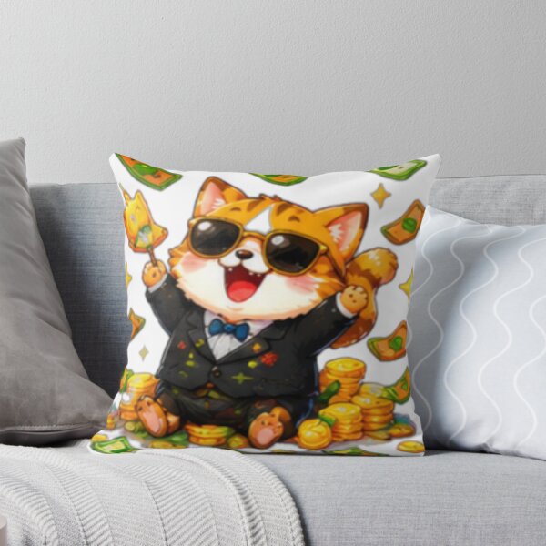 Item preview, Rich Kawaii Cat With Money designed and sold by DailyDoodlesBySumbul.