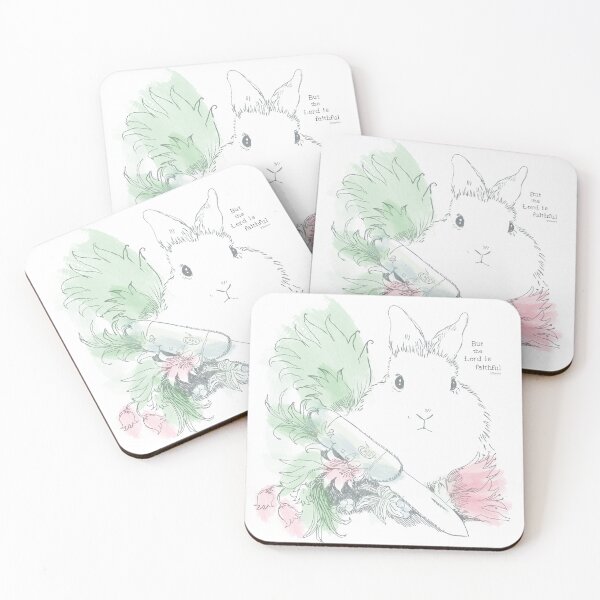 Item preview, Bunny But the Lord is faithful water colour designed and sold by Hephzibahlove.