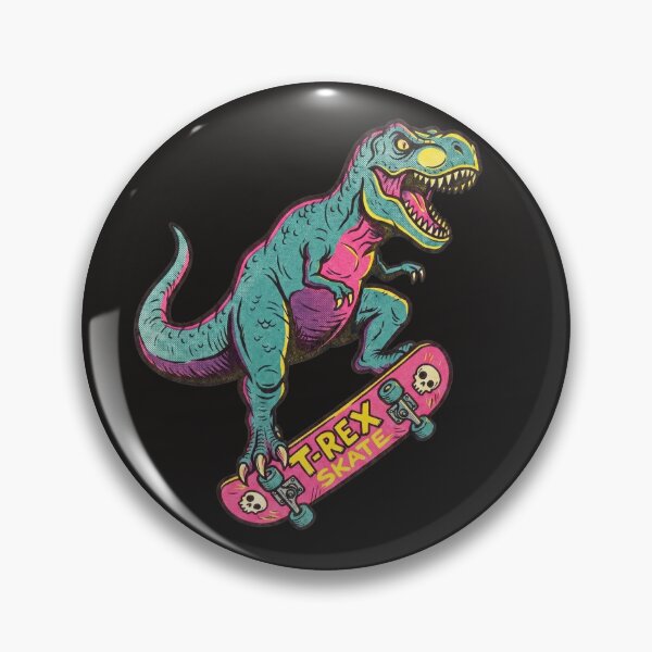 Item preview, Skateboarding T-Rex 90s Retro Neon Art For Skaters and Dinosaur Fans designed and sold by roarsomethings.
