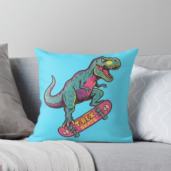 Item preview, Skateboarding T-Rex 90s Retro Neon Art For Skaters and Dinosaur Fans designed and sold by roarsomethings.