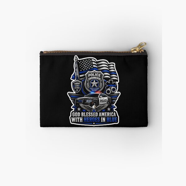 Item preview, God Blessed America Heroes In Blue Police Support Christian Gift designed and sold by ConCeptGifts.