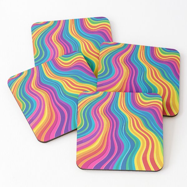 Item preview, Groovy Rainbow Wavy Lines | Vibrant Retro Seamless Pattern designed and sold by Purple Moon .