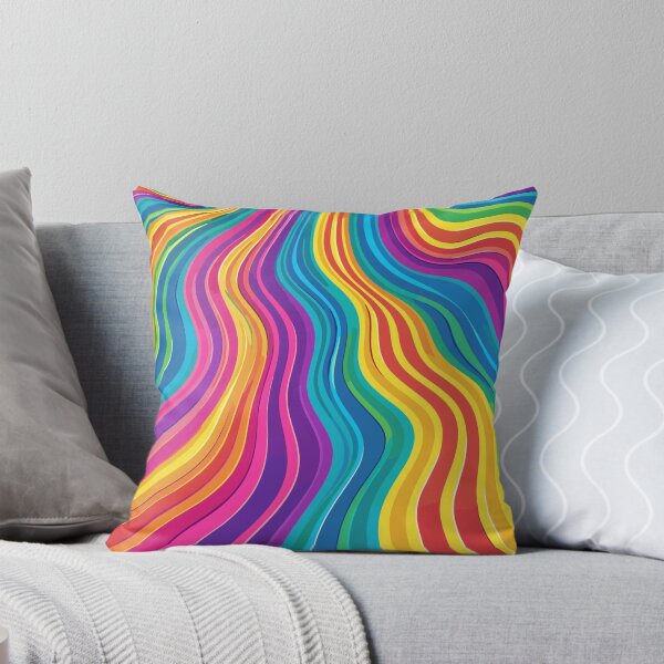 Item preview, Groovy Rainbow Wavy Lines | Vibrant Retro Seamless Pattern designed and sold by Purple Moon .