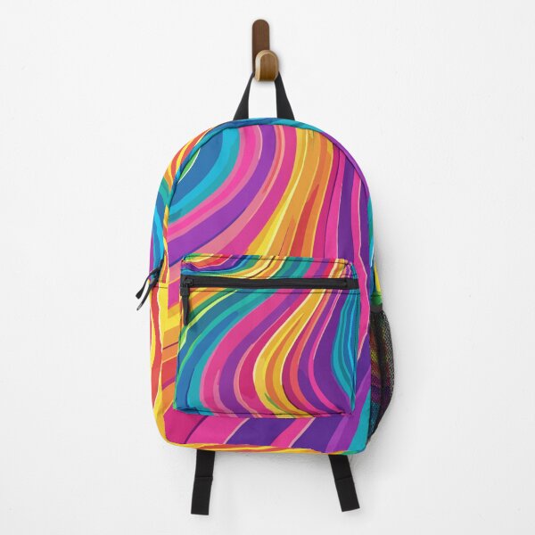 Item preview, Groovy Rainbow Wavy Lines | Vibrant Retro Seamless Pattern designed and sold by Purple Moon .