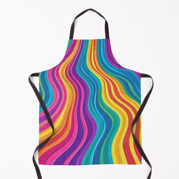 Item preview, Groovy Rainbow Wavy Lines | Vibrant Retro Seamless Pattern designed and sold by Purple Moon .
