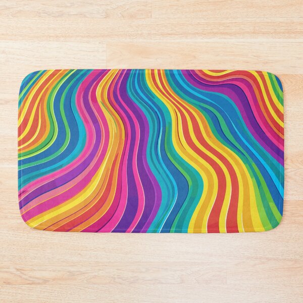 Artikelvorschau, Groovy Rainbow Wavy Lines | Vibrant Retro Seamless Pattern entworfen und verkauft von Purple Moon .