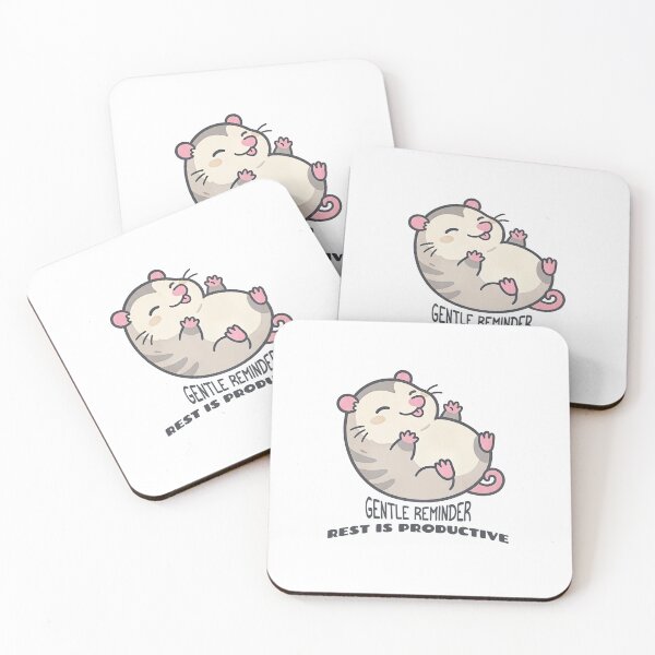 Item preview, Gentle Reminder Rest Is Productive Cute Sleepy Animal Design designed and sold by lenalenspod.