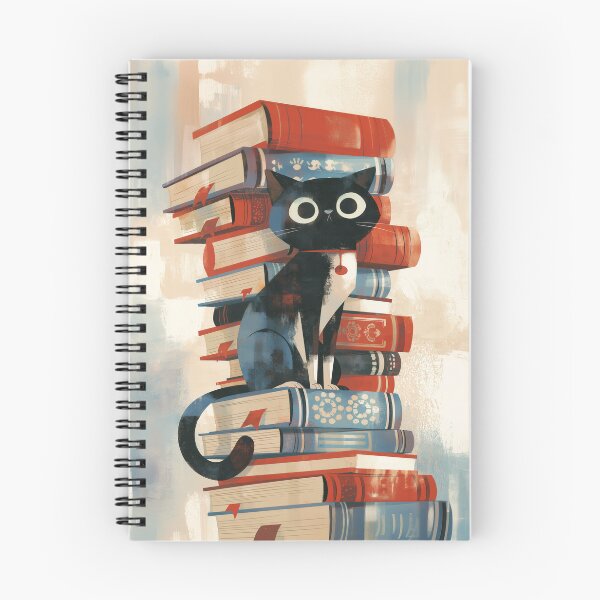 Item preview, Curious Cat Among the Books designed and sold by Dusk Atelier.