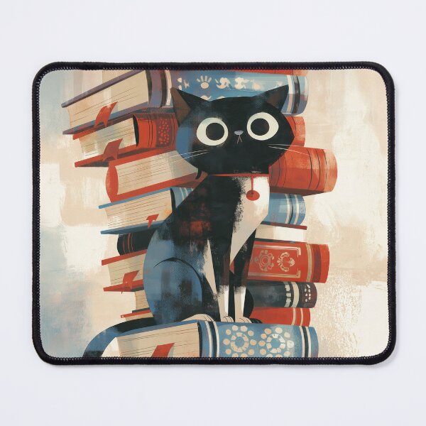 Item preview, Curious Cat Among the Books designed and sold by Dusk Atelier.