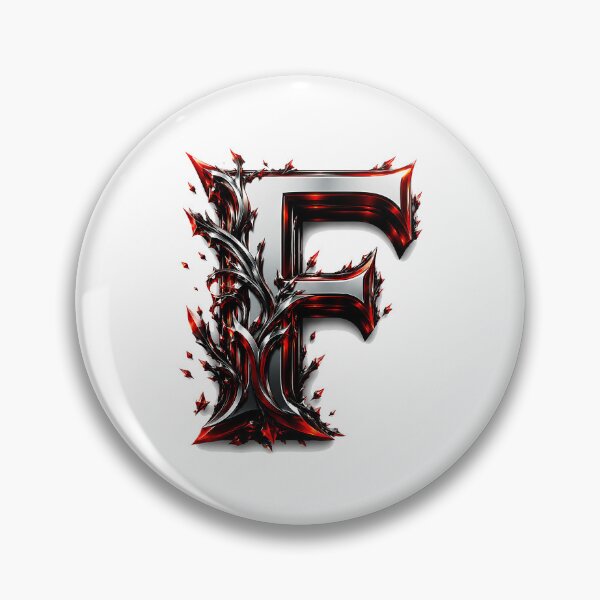 Item preview, Crimson Steel Alphabet of Power Letter F designed and sold by BlissBlvdShop.