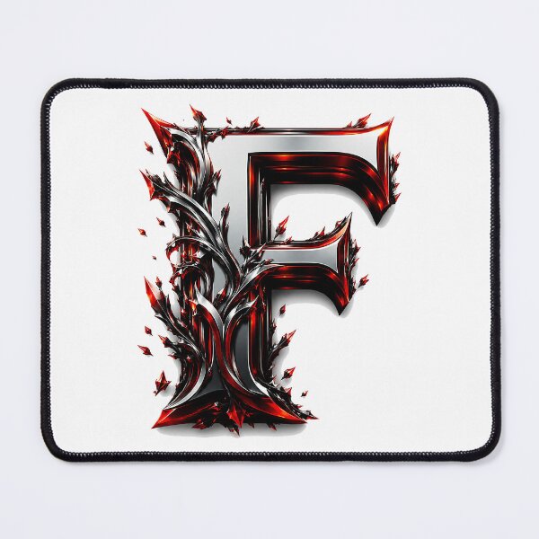 Item preview, Crimson Steel Alphabet of Power Letter F designed and sold by BlissBlvdShop.