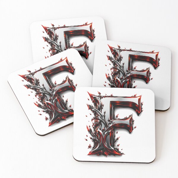 Item preview, Crimson Steel Alphabet of Power Letter F designed and sold by BlissBlvdShop.