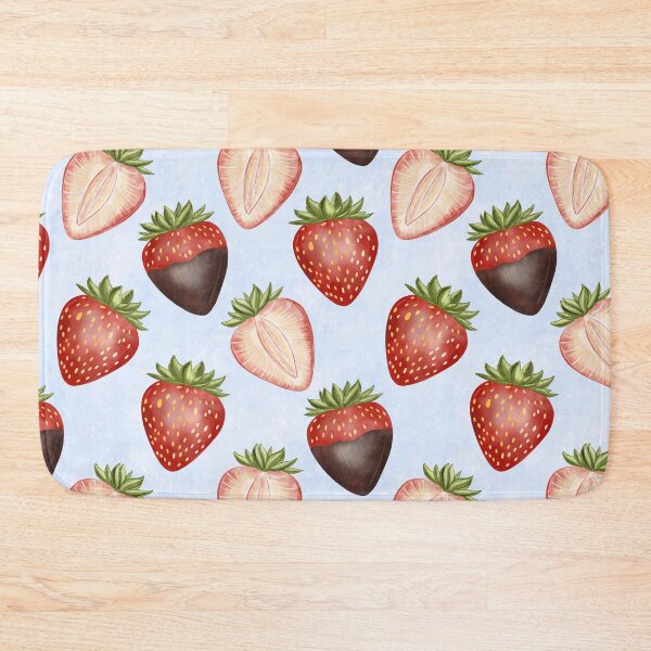 Item preview, Juicy Strawberry Hand Drawn Seamless Pattern designed and sold by Retro Street Studios.